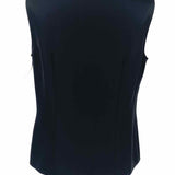 ST. JOHN Women's Black Size 8 Scoop Neck Sleeveless
