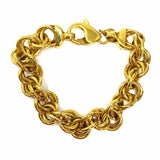 A+A Gold Tone Chain 8" Made in Italy Bracelet