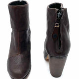 rag & bone Women's Brown Size 37.5/7 Block Heel Leather Bootie