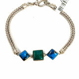 Lori Bonn 925 Sterling Silver Chain 7.5" Turquoise Bracelet
