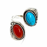 Montana Silversmith Earth & Sky Adjustable 925 Sterling Silver Blue Wrap Ring