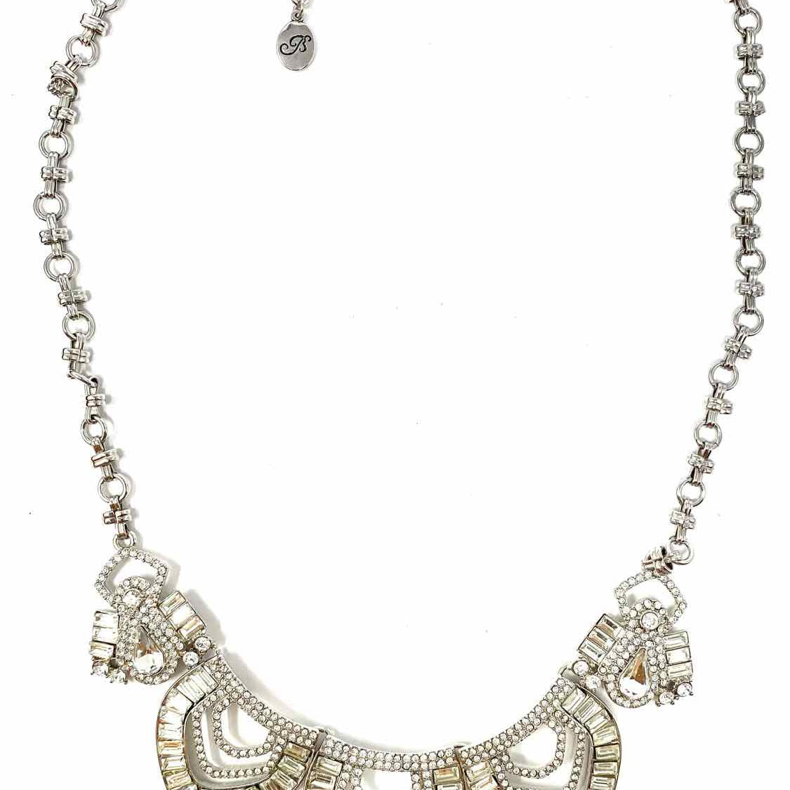 Brighton Silver tone Statement 22" Crystal Necklace