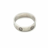 Cartier Love Ring Classic Model size 10.25 18K 750 White Gold Band Ring