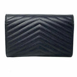Saint Laurent 2020 Cassandre Envelope Black Quilted Pebbled Leather Crossbody
