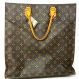 LOUIS VUITTON Sac Plat Vintage Coated Canvas Brown Monogram Made in Italy Tote
