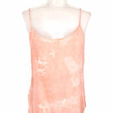 LACAUSA Women's salmon Size XS Spaghetti Strap Tie Dye Sleeveless