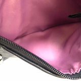 Coach Madison Op Satin Gray Rectangular Monogram Wristlet