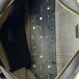 MCM Coated Canvas Black Half Dome Visetos Shoulder Bag