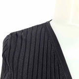 White House Black Market Women's Black Size M Tie Front Ribbed Crop Cardigan