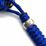 DAVID YURMAN Maritime Anchor 925 Sterling Silver Blue Twist 8" Cord Bracelet