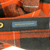 Roark Men's Red Black Size M Collared Gingham Jacket