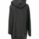 Tahari Women's Charcoal Size M Open Front Cotton Blend Cardigan