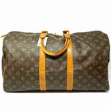 LOUIS VUITTON 1989 Keepall 45 Coated Canvas Brown Monogram Duffle Bag