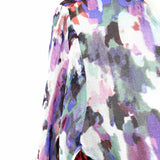 paper crown Women's Purple Size SP 3/4 Sleeve Abstract Dress
