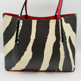 Christian Louboutin Cabarock Small Brown White Zebra Leather Tote