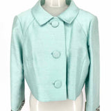 Newsteters Women's Blue Size M Crop Embelished Vintage Blazer