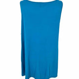 Eileen Fisher Women's Blue Size PL Scoop Neck Silk Sleeveless