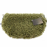 Luk Ap Olive Green Faux Shearling Waist Bag