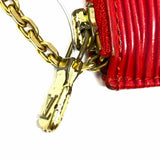 LOUIS VUITTON 1995 Pochette Cles Keychain Vintage Red Zip Epi Leather Coin Purse