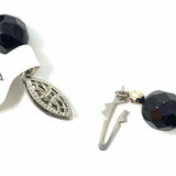Estate Black Long 64" Beaded Necklace