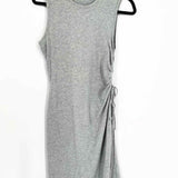 Theory Women's Gray Size M Side Cinch Sleeveless Dress