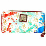 Dooney & Bourke Coated Canvas Multi-Color Zip-Around Paint Splatter Wallet