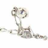 Swarovski Beaded Silver tone Pendant Ring Crystal Necklace