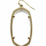 Kendra Scott Clear Gold Tone Dangle Geometric Earrings