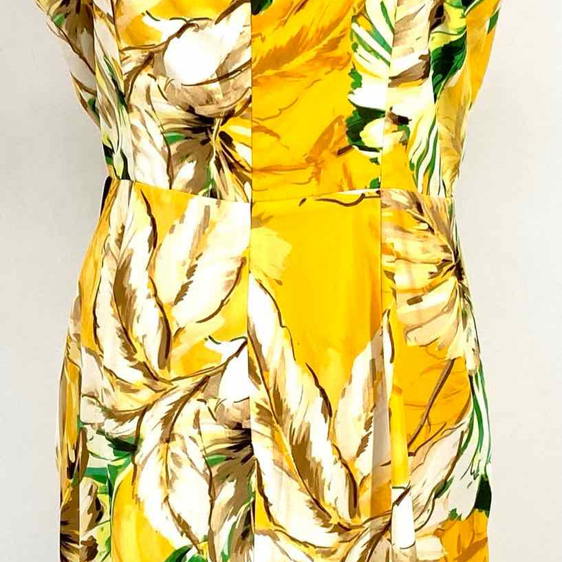 adelyn rae Women's Yellow Size L Sleeveless Floral Dress