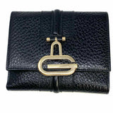 Gucci Black Compact Pebbled Leather Wallet