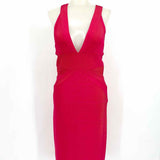 HERVE LEGER Women's Pink Size S Bandage Bodycon Dress