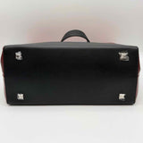 MCM Medium Spot Coated Canvas Red Black Hobo Visetos Shoulder Bag