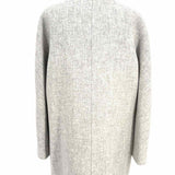 J Crew Cocoon Women's Gray Size 8 Zip Wool Blend Turtle Neck Coat