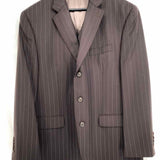 Ralph by RL Men's Black Pinstripe Size 44R Sport Coat & Vest Set