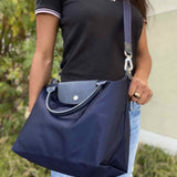 Longchamp Modele Depose Nylon Navy Packable Tote