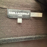 Karl Lagerfeld Women's Black Size S Long Open Front Cardigan