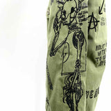 R13 Repurposed Garment Women's Green One Size Button Down Embroidered Jacket