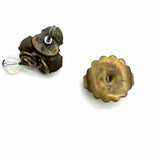 SORRELLI Bronze Tone Blue Stud Cluster Crystal Earrings