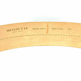 Worth Navy Geometric Suede Wide Belt