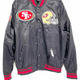 Pro Standard Men's Black Size L Varsity Satin 49ers Jacket