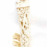 Crochet Beige Tassel Tote