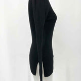 APIECE APART Women's Black Size M Crew Ribbed Long Sleeve