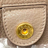 Prada Daino Taupe Pebbled Leather Tote