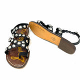 Sam Edelman Women's Black Size 6 Flat Studded Sandals