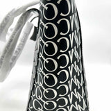 Alexander McQueen McQ Black White Monogram Leather Tote