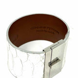 Leigh Elena Leather Silver 7" python Cuff