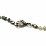 Estate 925 Sterling Green Beaded 18" Necklace