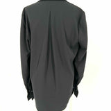 Equipment Femme Women's Black Size S/P V-Neck Long Sleeve