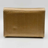 Stuart Weitzman Gold Flap Shiny Evening Clutch
