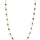 Swarovski Black Clear Gold Tone Chicklet 18" Crystal Necklace